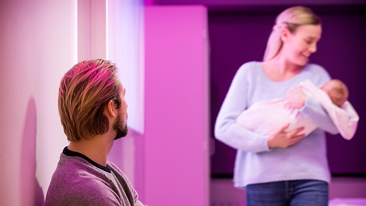 Parents with newborn baby