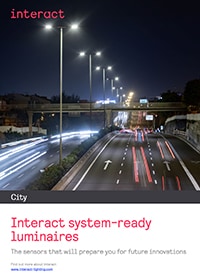 A highway at night lit by street lights