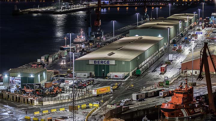 Port at night