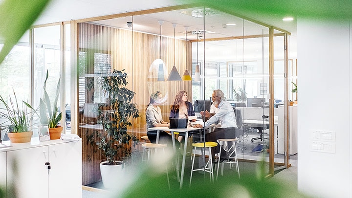 View of an office meeting room