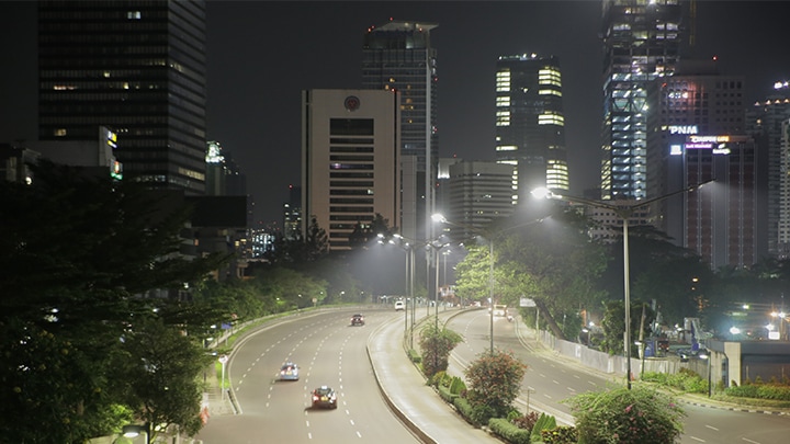 Connected street lighting Jakarta