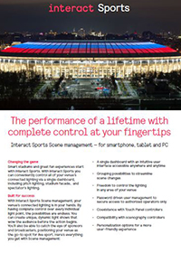Interact Sports Scene management software brochure