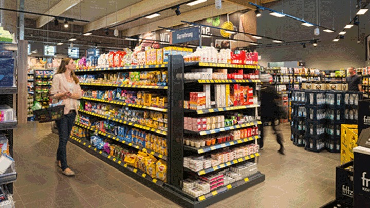 UV-C verlichting in een winkel
