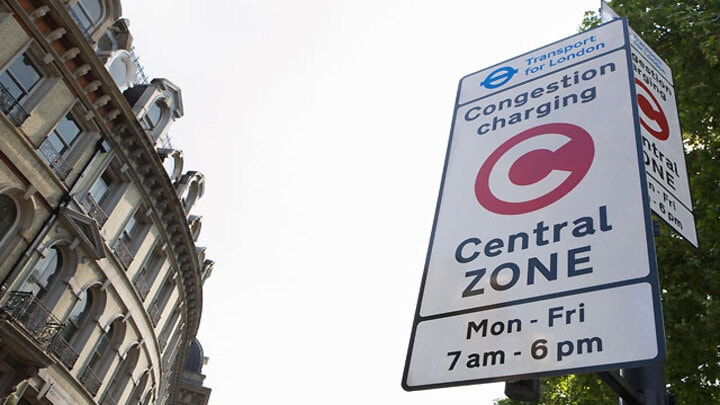 Tasa de congestión en la zona central de Londres